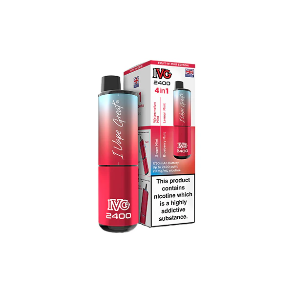 20mg IVG 2400 4 in 1 Multi Edition Rechargeable Pod Vape Kit 2400 Puffs - Image 6