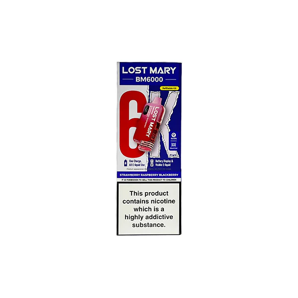 20mg LOST MARY BM6000 Refillable Pod Kit - 6000 Puffs - Image 20