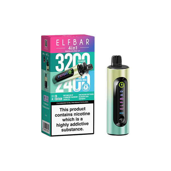 20mg Elf Bar 4 in 1 Pod Vape Kit 3200 Puffs - Image 8