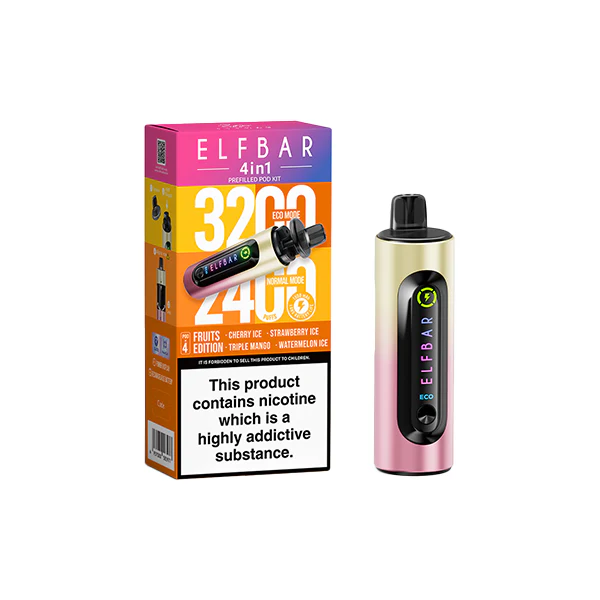 20mg Elf Bar 4 in 1 Pod Vape Kit 3200 Puffs - Image 14