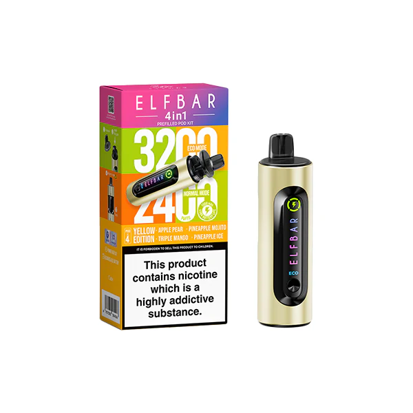 20mg Elf Bar 4 in 1 Pod Vape Kit 3200 Puffs - Image 16