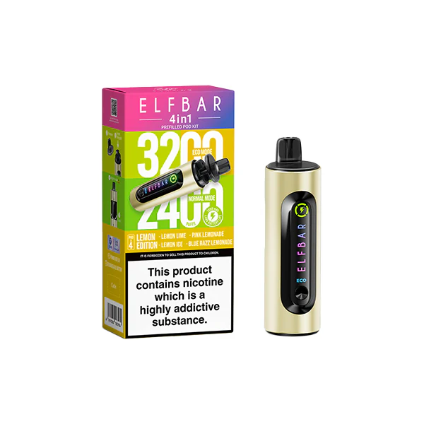 20mg Elf Bar 4 in 1 Pod Vape Kit 3200 Puffs - Image 17