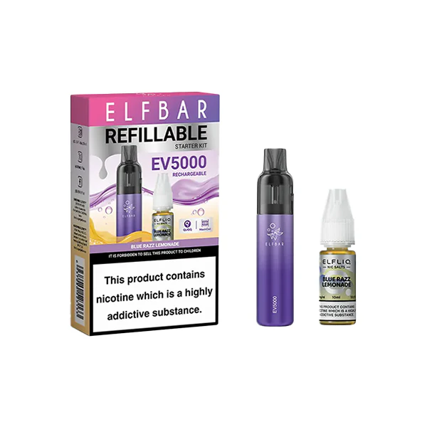 Elf Bar EV5000 Disposable Pod Kit + 20mg ElfLiq Salt - Image 4
