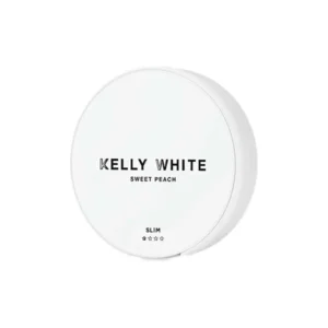 Short Dated :: 8mg Kelly White Slim Medium Sweet Peach Nicotine Pouches - 20 Pouches